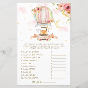 Hot Air Balloon Animals Guess the Right Price Game