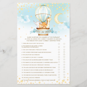 Hot Air Balloon Animals Over or Under Game