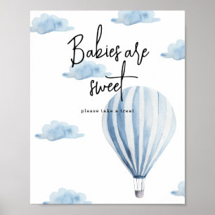 Hot air balloon - Babies are sweet Poster