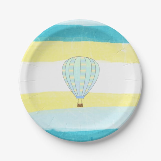 Hot Air Balloon Baby Shower Cake Plate (Front)