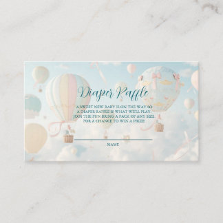 Hot air balloon Baby shower Enclosure Card