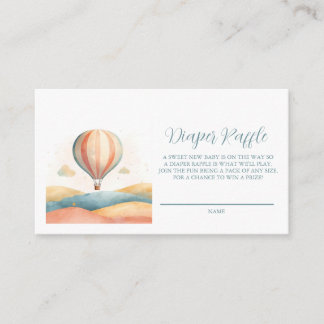 Hot air balloon Baby shower Enclosure Card
