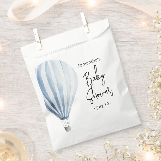 Hot air balloon - baby shower favour bags (Clipped)