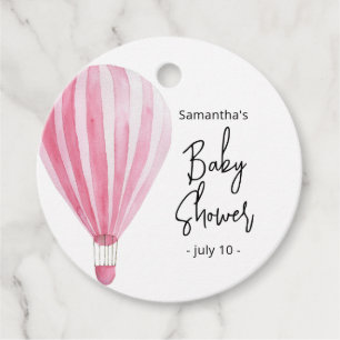Hot air balloon - baby shower favour tags