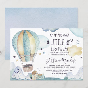 Hot Air Balloon Baby Shower Invitation