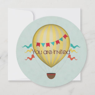Hot Air Balloon Baby Shower Invitation