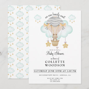 Hot Air Balloon Baby Shower Invitation