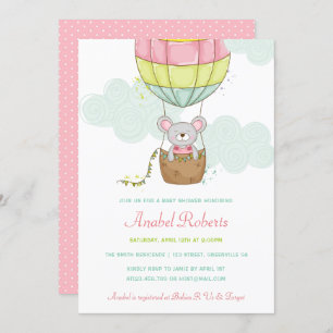Hot Air Balloon Baby Shower Invitation