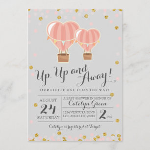 Hot Air Balloon Baby Shower Invitation