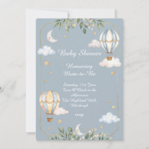 Hot Air Balloon Baby Shower Invitation
