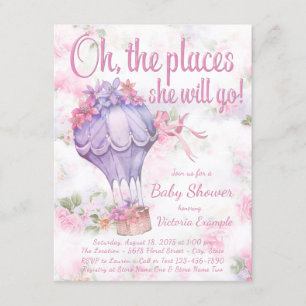 Hot Air Balloon Baby Shower Invitations
