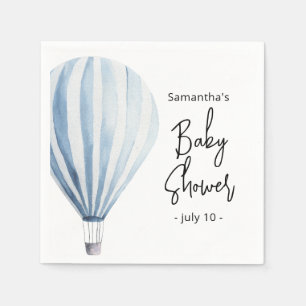 Hot air balloon - baby shower napkin