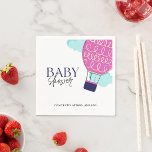 Hot Air Balloon Baby Shower Party Napkin