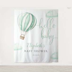 Hot Air Balloon Baby Shower Photo Backdrop Tapestry