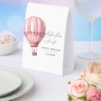Hot Air Balloon Baby Shower Pink Girl Adventure