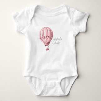 Hot Air Balloon Baby Shower Pink Girl Adventure Bodysuit