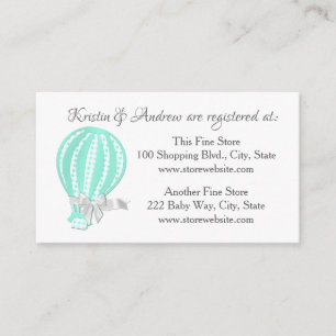Hot Air Balloon Baby Shower Registry Enclosure Card