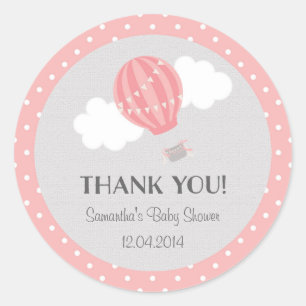 Hot Air Balloon Baby Shower Sticker