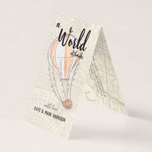 Hot Air Balloon Baby Shower | Thank You Note (Front)