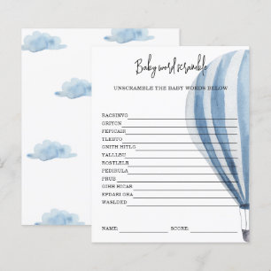 Hot air balloon - Baby Word Scramble