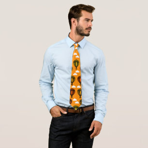 Hot Air Balloon Ballooning Patterned Tie