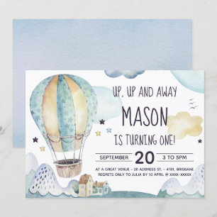 Hot Air Balloon Birthday Invitation