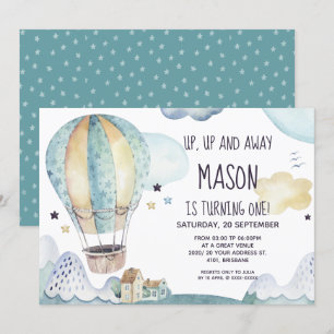 Hot Air Balloon Birthday Invitation