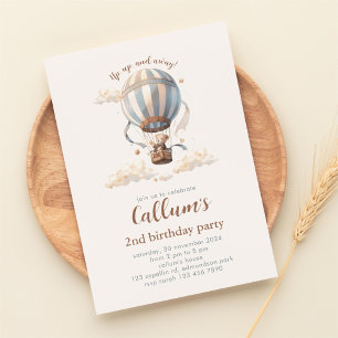 Hot Air Balloon Birthday Invitation