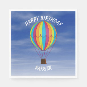 Hot Air Balloon Birthday Napkin