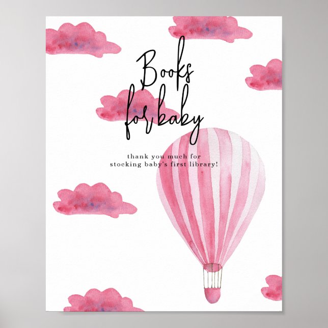 Hot air balloon - Books for baby Poster (Front)