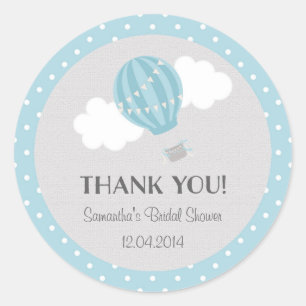 Hot Air Balloon Bridal Shower Sticker