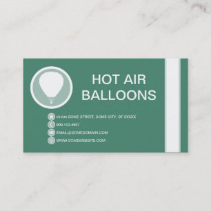HOT AIR BALLOON bubble Business Card