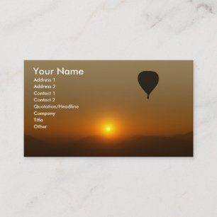 Hot Air Balloon Business Card