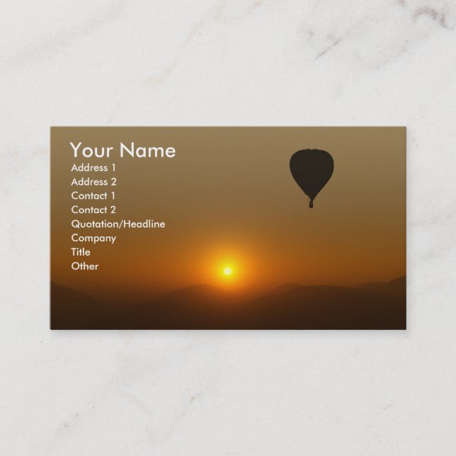 Hot Air Balloon Business Card (Front)