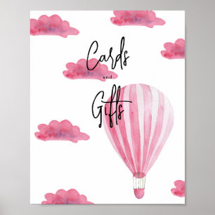 Hot air balloon - cards and gifts poster