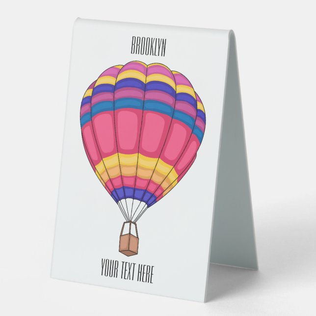 Hot air balloon cartoon illustration  (Front)