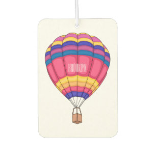 Hot air balloon cartoon illustration  car air freshener