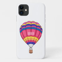 Hot air balloon cartoon illustration