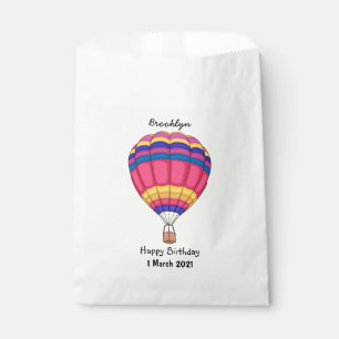 Hot air balloon cartoon illustration favour bags