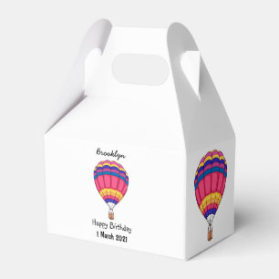 Hot air balloon cartoon illustration favour box