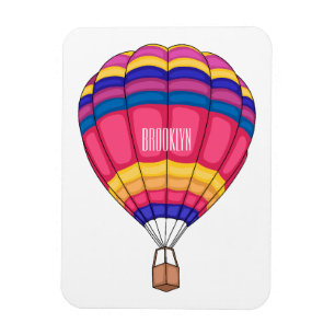 Hot air balloon cartoon illustration  magnet