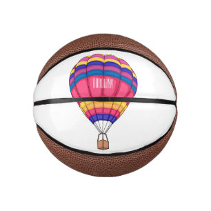 Hot air balloon cartoon illustration mini basketball