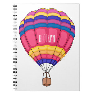Hot air balloon cartoon illustration notebook