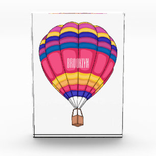 Hot air balloon cartoon illustration photo block