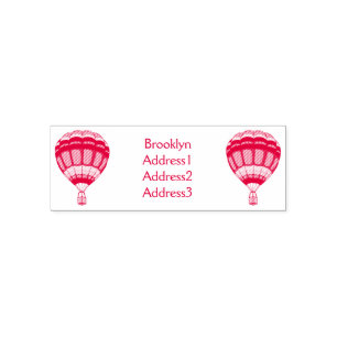Hot air balloon cartoon illustration self-inking stamp