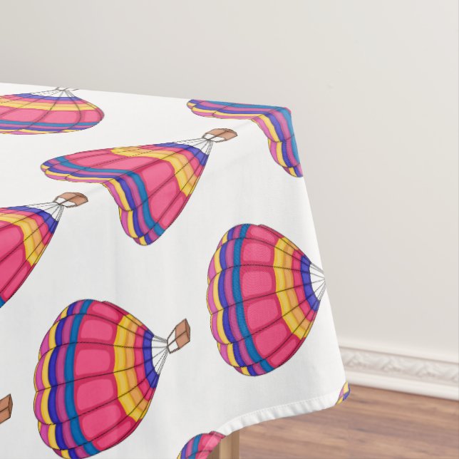 Hot air balloon cartoon illustration  tablecloth (In Situ)