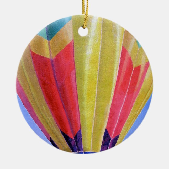 Hot Air Balloon Ceramic Tree Decoration (Front)