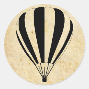 hot air balloon classic round sticker