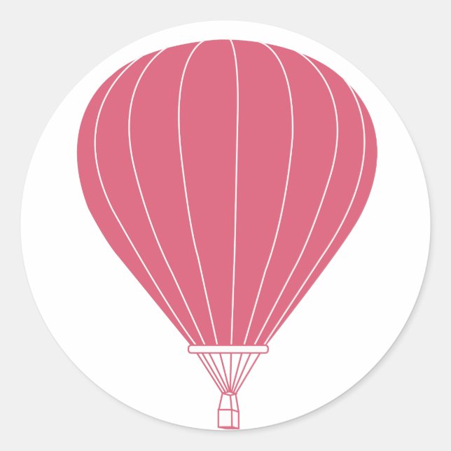 Hot Air Balloon Classic Round Sticker (Front)