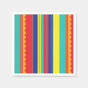 Hot Air Balloon Colourful Birthday Party Napkin